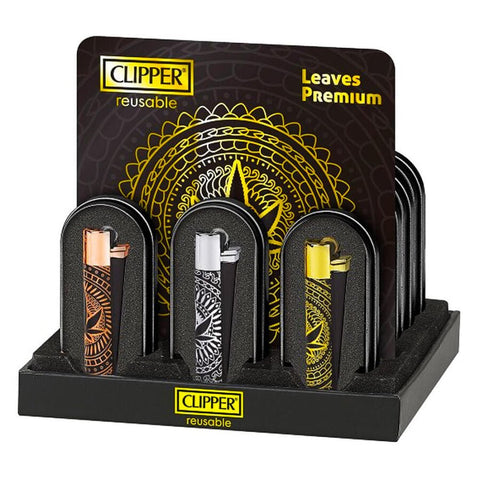 Clipper Metal Lighter & Gift Box - Leaves - THWC Ltd