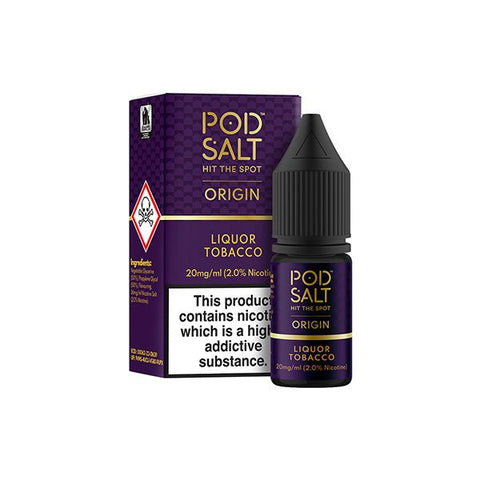 20mg Pod Salt Origins 10ml Nic Salt (50VG/50PG) - The Hemp Wellness Centre