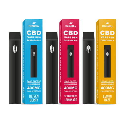 Hempthy 400mg CBD Disposable Vape Pen 600 Puffs - The Hemp Wellness Centre