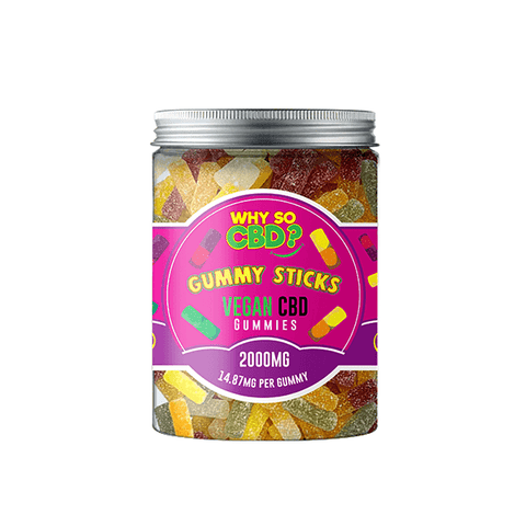 Why So CBD? 2000mg CBD Large Vegan Gummies - 11 Flavours - The Hemp Wellness Centre